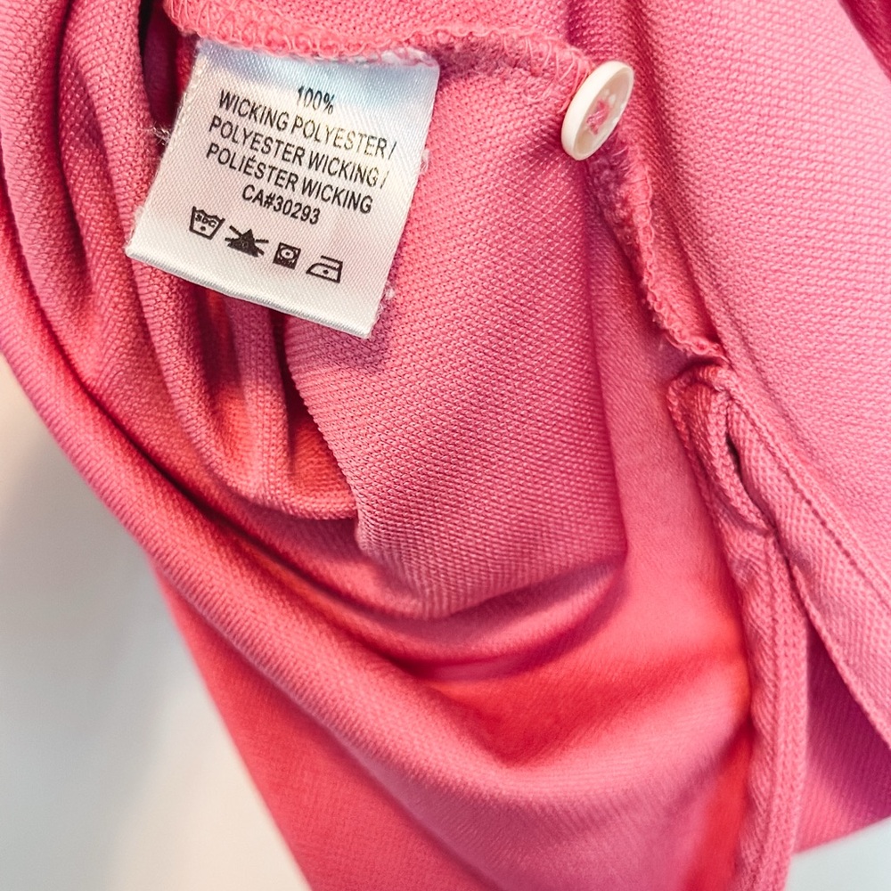 Fairway & Greene Tech Polo Coral Pink Shirt Size L - Picture 5 of 7
